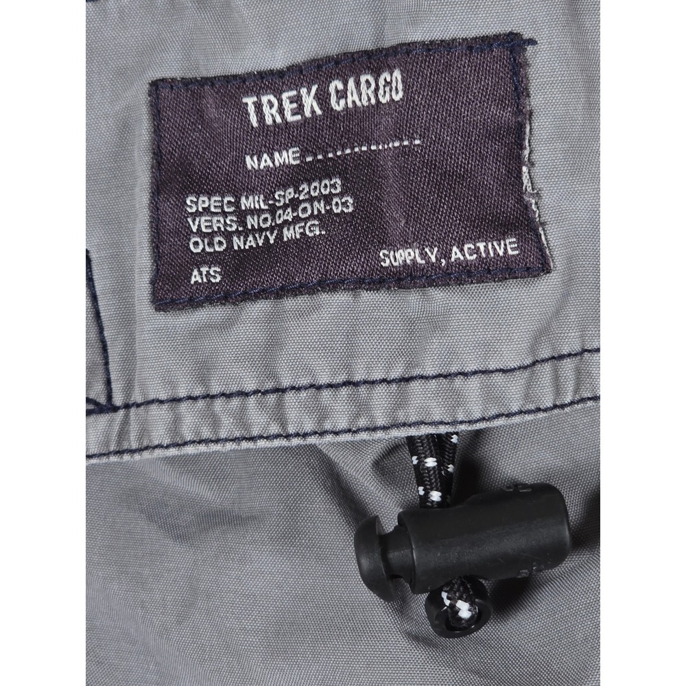 Old Navy Trek Cargo Shorts Gray Mens Large Y2K Techwear Baggy Gorpcore Belted - Picture 5 of 14